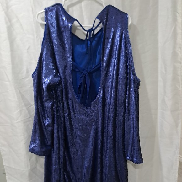 BOOHOO PLUS SIZE SEQUIN DRESS SIZE 24UK - Picture 6 of 9